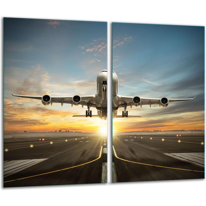 TMK ArtDeko - Snijplank - 30x52 cm - Glas - Kleurig Landschap