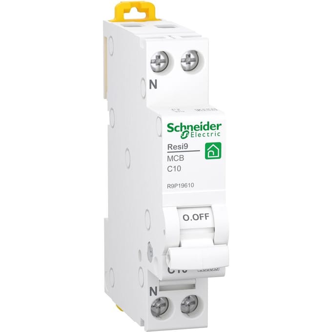 Schneider Electric Resi9 XP MCB/circuit breaker 1PN C-characteristic 10A 6kA 18mm
