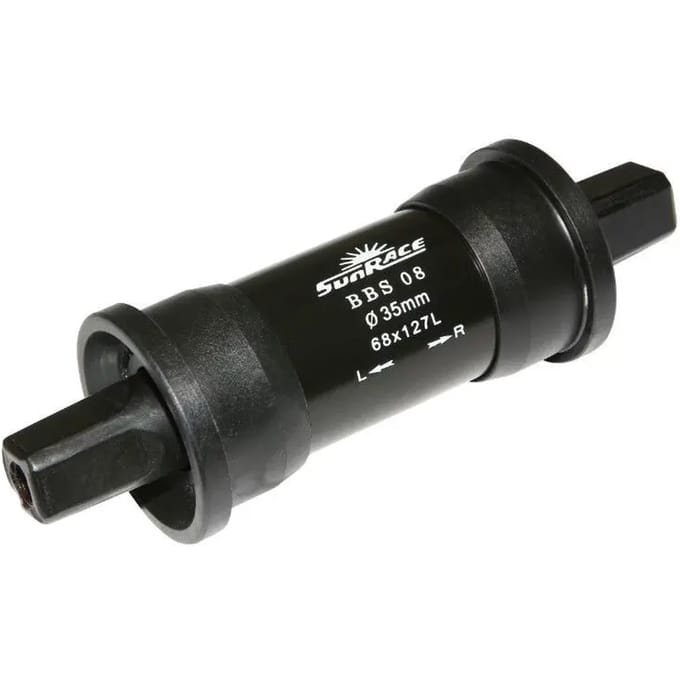 Sunrace Trapas - 127 mm - Spieloos - Kogellagers - Zwart - Stadsfiets