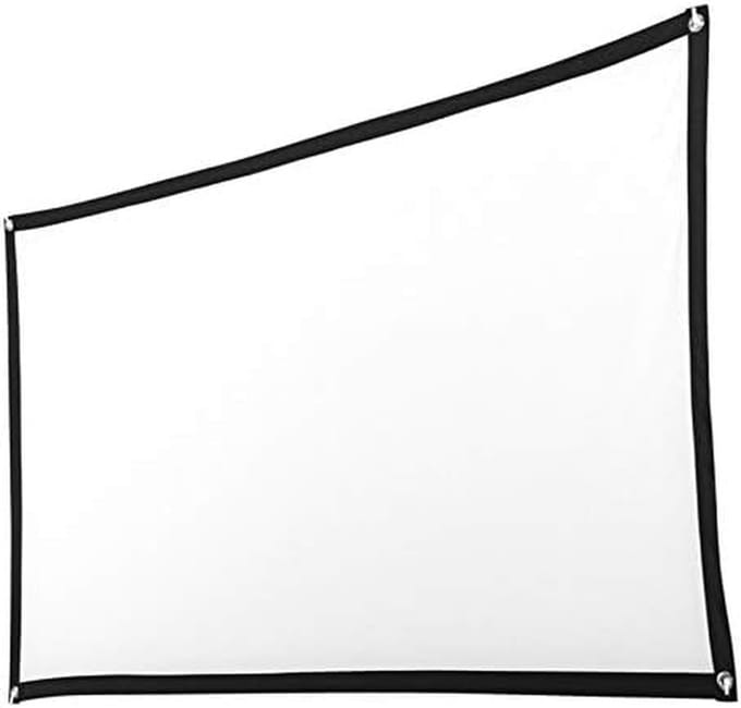 Projectiescherm HD - Draagbaar Scherm - Thuisbioscoop Ervaring - Kreukvrij Polyester - 84 Inch 16:9 - Mat Wit