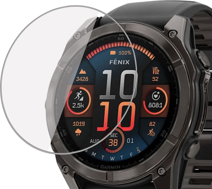 Geschikt voor Garmin Fenix 8 43mm / Fenix E 47mm - Screenprotector - Beschermglas - GuardCover