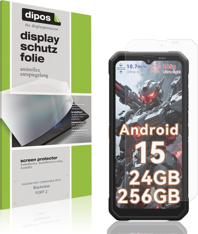 dipos – 4x Matte Beschermfolie geschikt voor Blackview FORT 2 | Krasbestendige & antireflecterende Screenprotector Ultra-Thin
