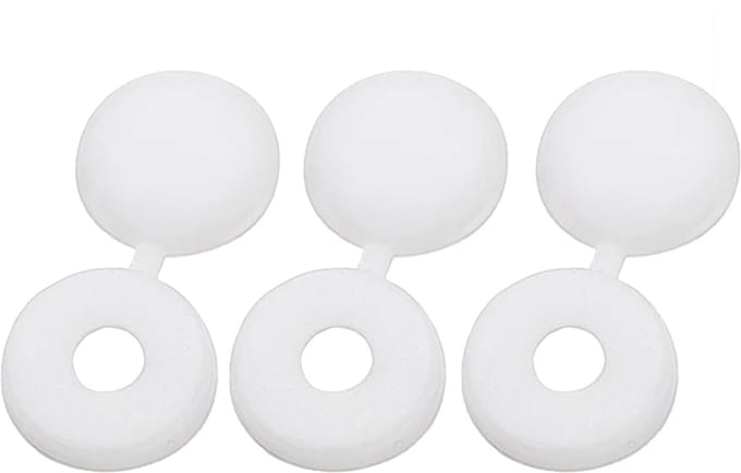 Ibley Basic - Afdekkapjes voor M6 schroeven - Wit - 50 stuks - Kunststof