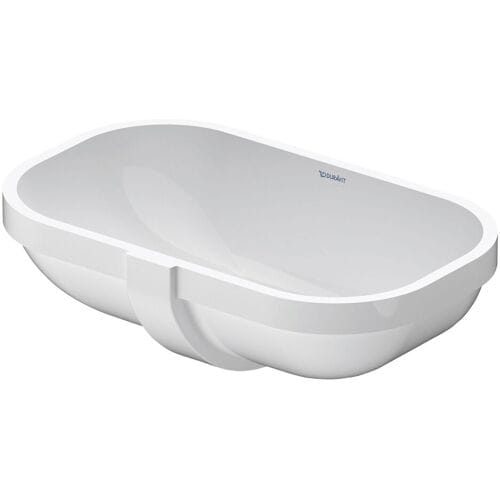 Duravit D-code Onderbouwwastafel - 49.5x32cm - zonder kraangat - met overloop - glans wit