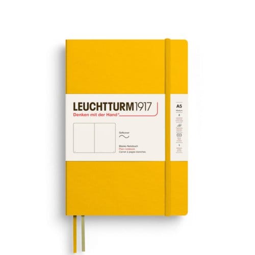 Leuchtturm1917 notitieboekje, softcover, medium a5, blanco, sunflower