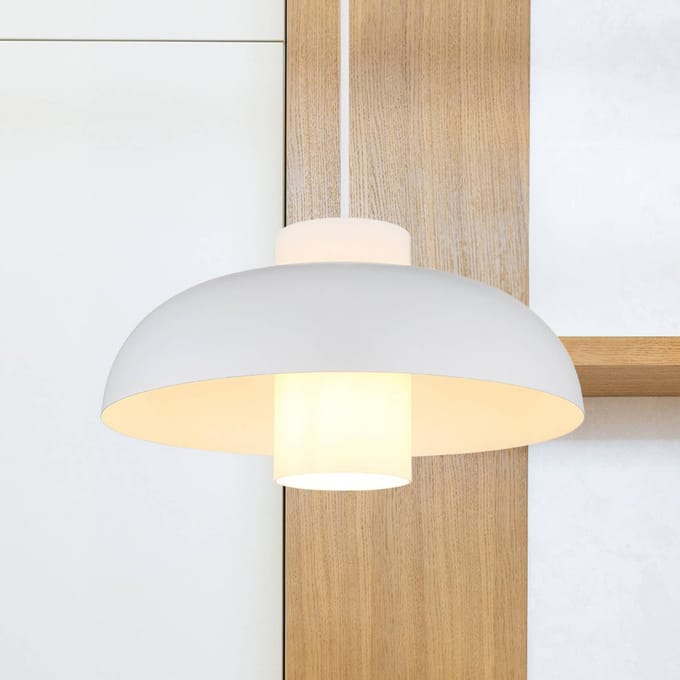 Globo - hanglamp - LOWE - wit - metaal - Ø 38cm - E27 - 15755W