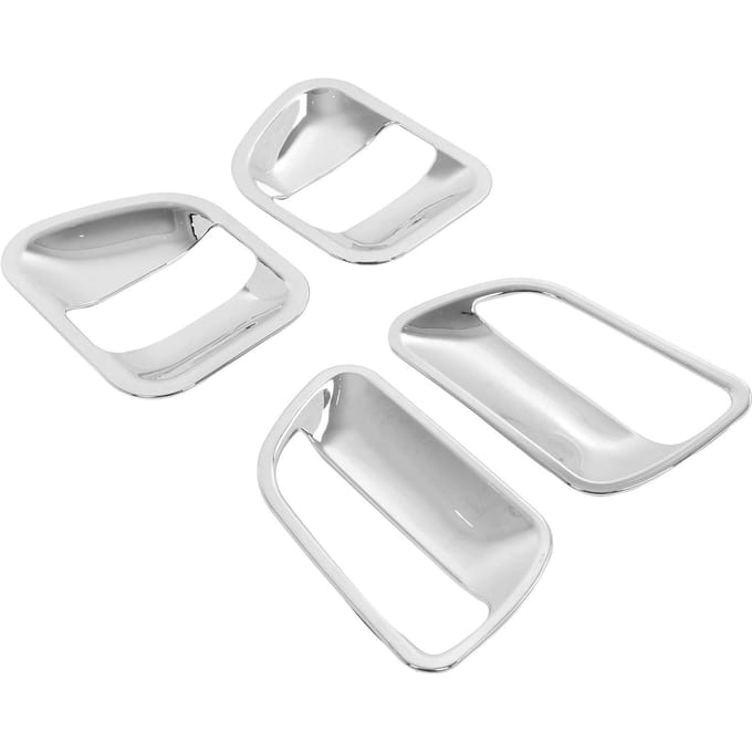 Kit de 4 pièces de couvercles de cuvettes de poignées de porte extérieures ABS Chrome de remplacement pour HIACE 2005‑2015 white