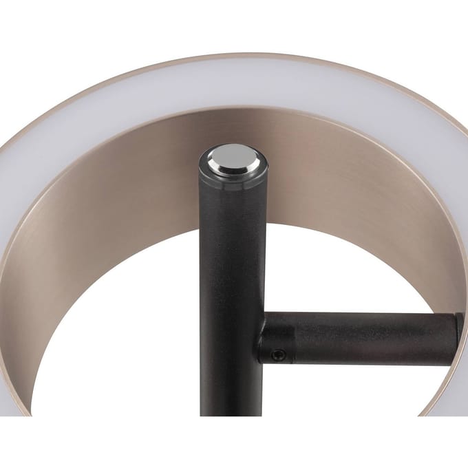 Brilliant LED tafellamp Axion, zwart/bruin, hoogte 45 cm, CCT