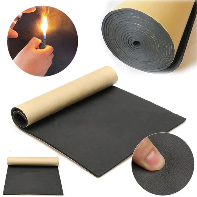 9 feuilles de mousse cellulaire d'isolation insonorisante pour toit/porte de voiture, 30x50cm, 6mm