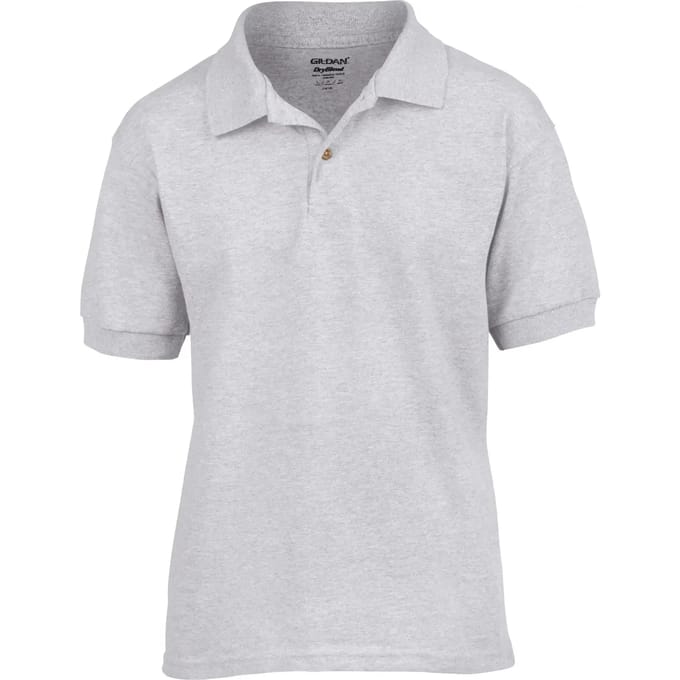 Gildan - DryBlend Kinder Polo - Sport Grey (Heather) maat M (140/152)