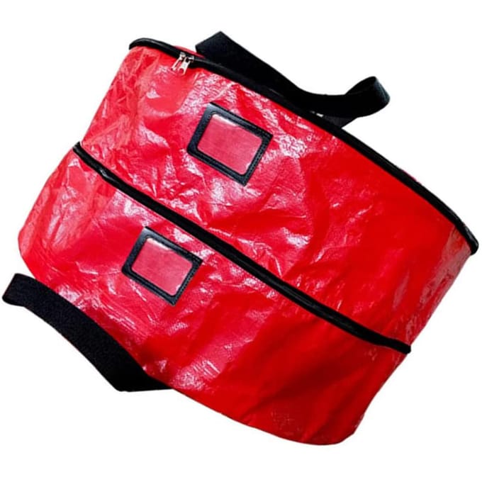 Sac de Rangement pour Couronne de Noël Double Couche Grande Capacité Conteneur de Rangement pour Couronne Rangement de Couronne red