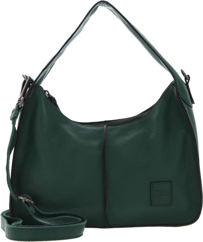 FREDsBRUDER Leren Schoudertas FB Hand bag Emerald Donkergroen