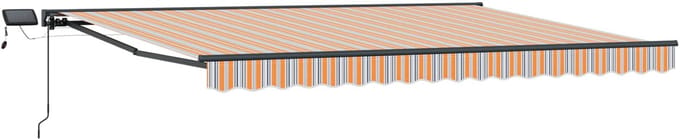 vidaXL - Handbediende - luifel - met - LED's - 4 - × - 3,5 - m