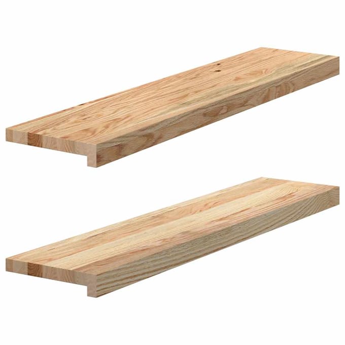 vidaXL - Vensterbanken - 2 - st - onbehandeld - 90x20x2 - cm - massief - eikenhout