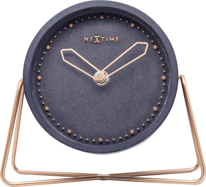 NeXtime Cross Table – Tafelklok – 17.5 × 15.5 × 5 cm – Polyresin – Zwart