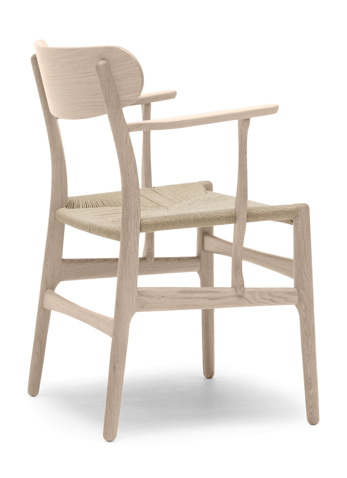 Carl Hansen & Søn - CH26 stoel - eiken gezeept - Vlecht natuur - beige