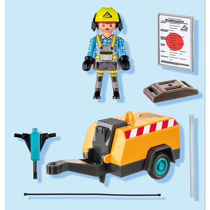 Simulator games voor arbeiders met een pneumatische hamer Playmobil