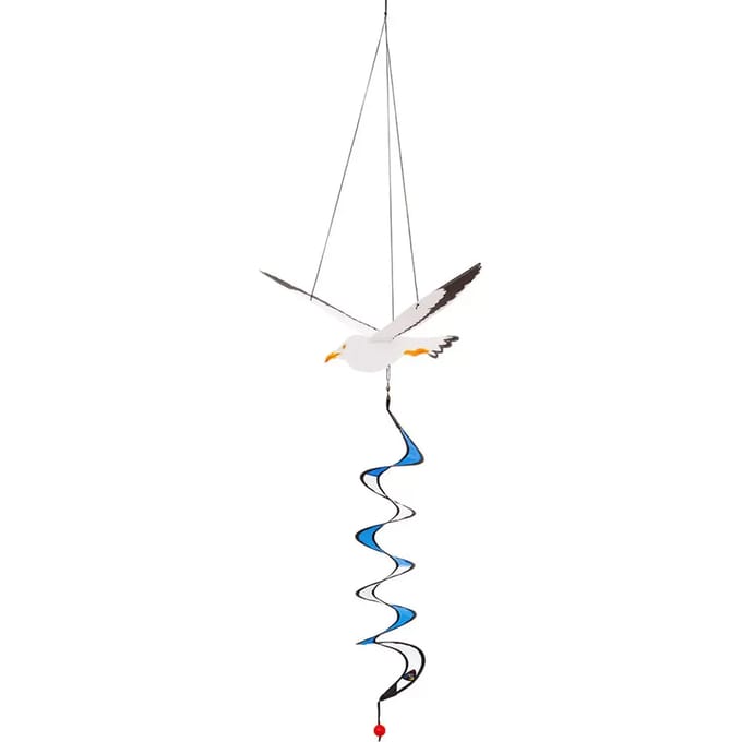Invento Windgong Zeemeeuw 110 X 34 Cm Polyester Wit/blauw