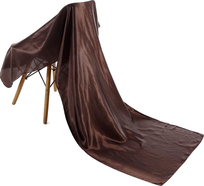 Emilie Scarves - sjaal - satijn - bruin  - 200*70CM