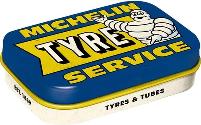 mint box Michelin Tyre Service pepermuntdoosje 4 x 6 cm