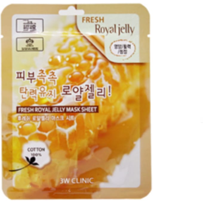 3W Clinic - Fresh Royal Jelly Mask Sheet - 1stuk