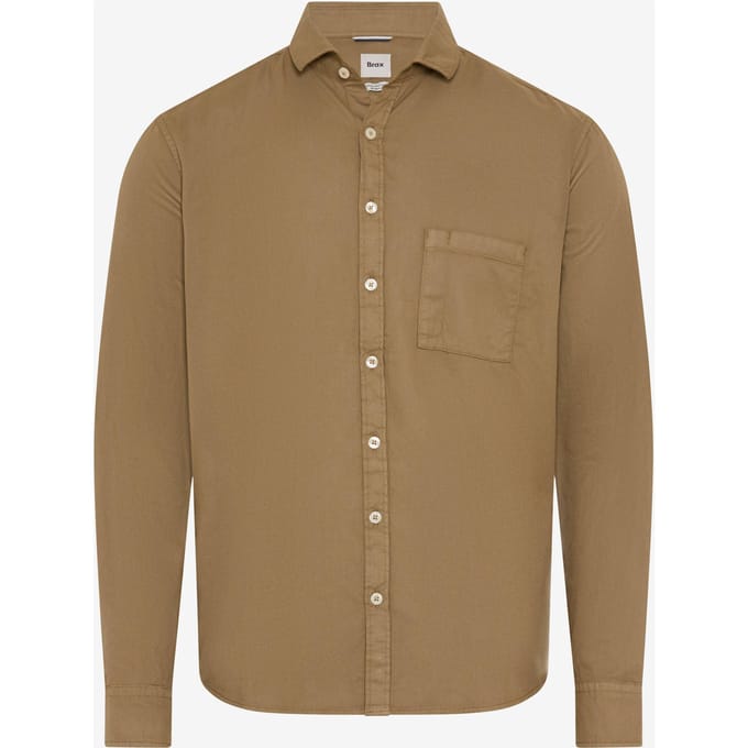 Brax Heren Overhemd  Style HAROLD cappucino, beige, maat L