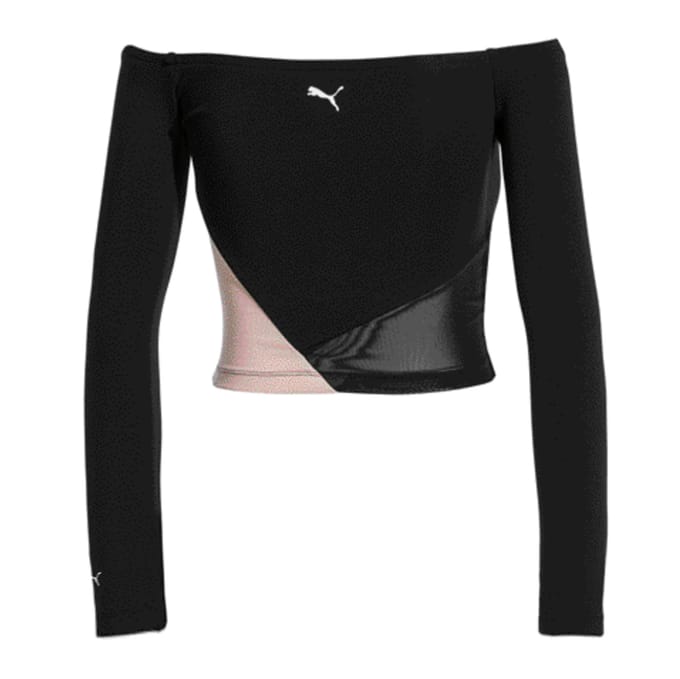 Puma Rive Gauche Off Shoulder Damestop Zwart Colourblock 578445 01