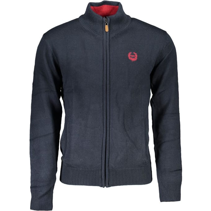Gianmarco Venturi Blauwe Katoenen Heren Cardigan