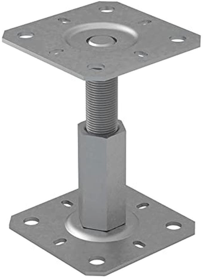 Verstelbare Gegalvaniseerde Post Base voor Pergola en Terras 100-150mm