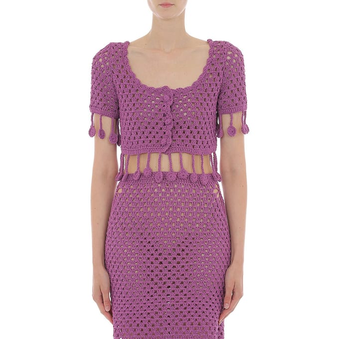 Moschino Knitwear Violet Taglia: 40 | Cardigan Outlet | Donna | Viola