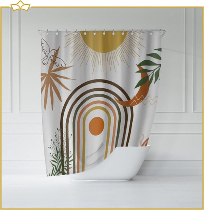 ATTREZZO® Douchegordijn Puck - 150x180 cm