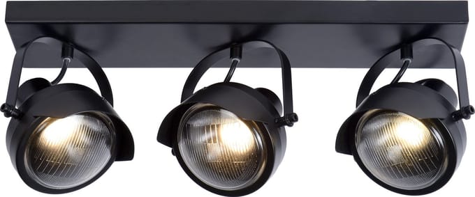 Lucide CICLETA - Plafondspot - 3xGU10 - Zwart