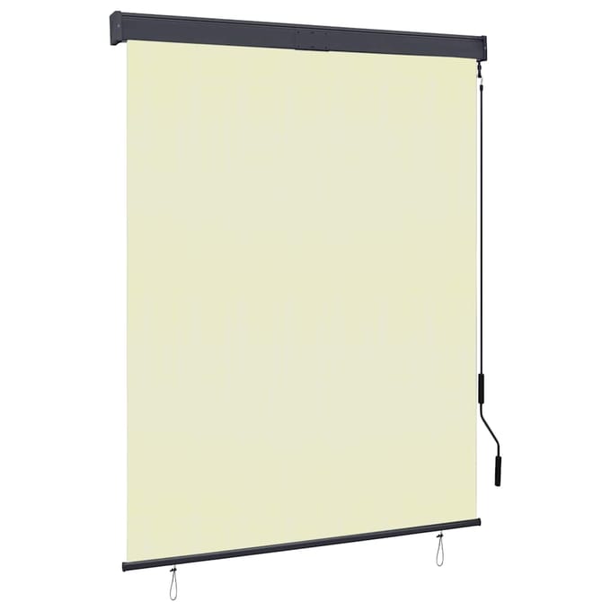 vidaXL - Rolgordijn - voor - buiten - 140x250 - cm - crème