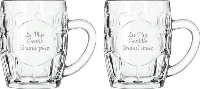 Bierpul gegraveerd - 55cl - Le Plus Gentil Grand-père & La Plus Gentille Grand-mère