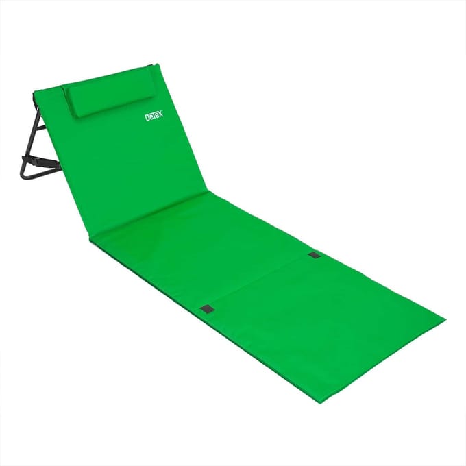 DETEX Opvouwbare Strandmat - Rugleuning Kussen Draagriem - Groen