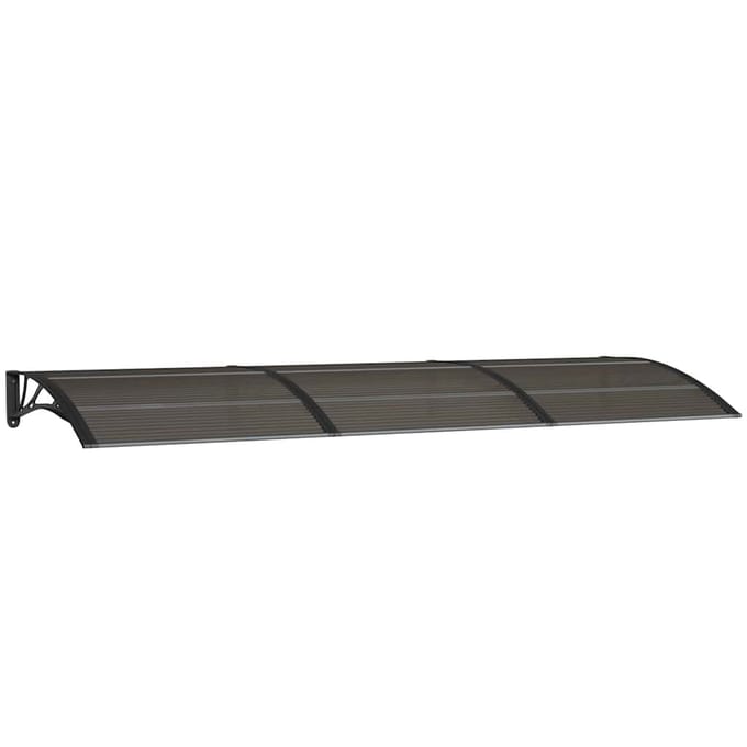 vidaXL - Deurluifel - 300x100 - cm - polycarbonaat - zwart