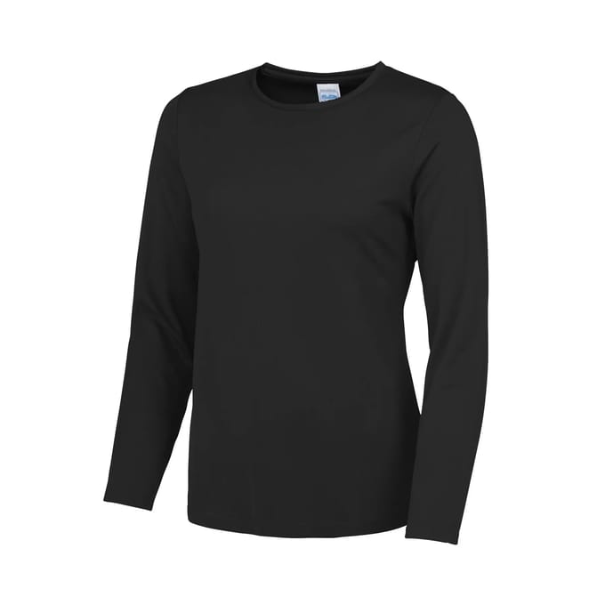 Just Cool Women´s Long Sleeve Cool T JC012 - Jet black - XL