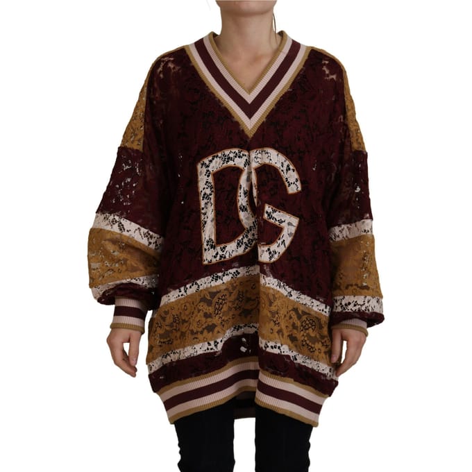 Kanten Sweatshirt, Relaxed Fit, Lange Mouwen