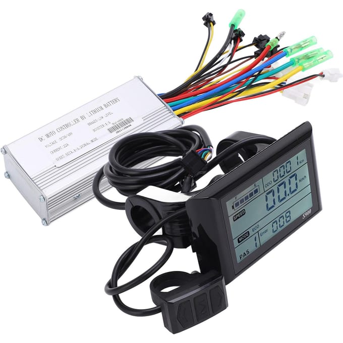 36 48V 500 750W Elektrische Fiets Scooter Borstelloze Controller Kit met 9 Mosfet LCDS900 Meter black