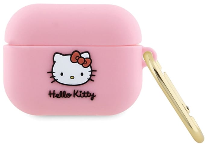 Hello Kitty 3D Serie - AirPods Pro Hoesje - Rood - Siliconen - Kitty Hoofd