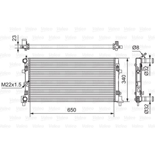 Radiator, motorkoeling VALEO 701522