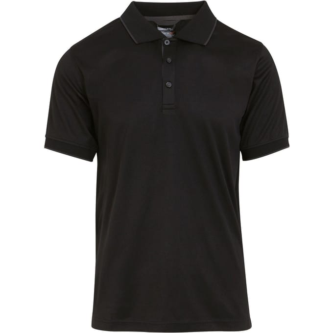 Regatta Heren Navigate Poloshirt met Korte Mouwen (Zwart/Seal Grijs)
