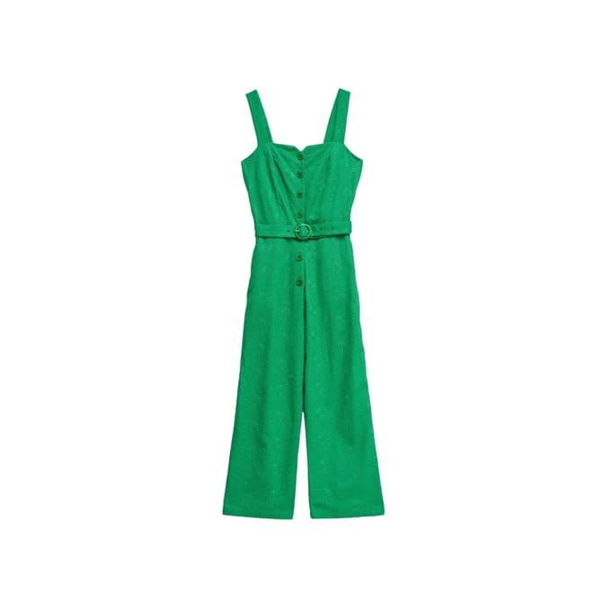 Geborduurde linnen jumpsuit vrouw Salsa Jeans