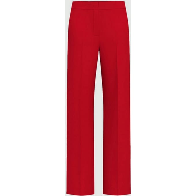 broek brede vrouw rood