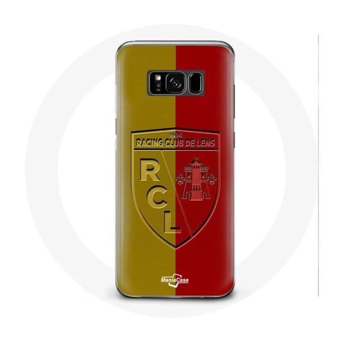 Samsung Galaxy S8 hoesje rcl lens Logo gele en rode achtergrond