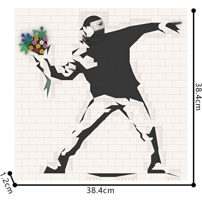 Gobricks MOC-223673 Banksy - Meisje met Ballon Bouwstenen Cadeau white