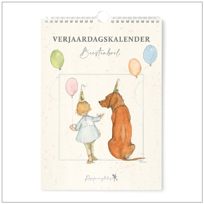 Verjaardagskalender | Beestenboel | Wandkalender Rosefairytales