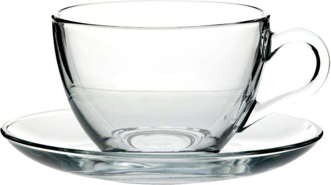 Pasabahce kop & schotel basic 23,8cl ( Set van 6 )