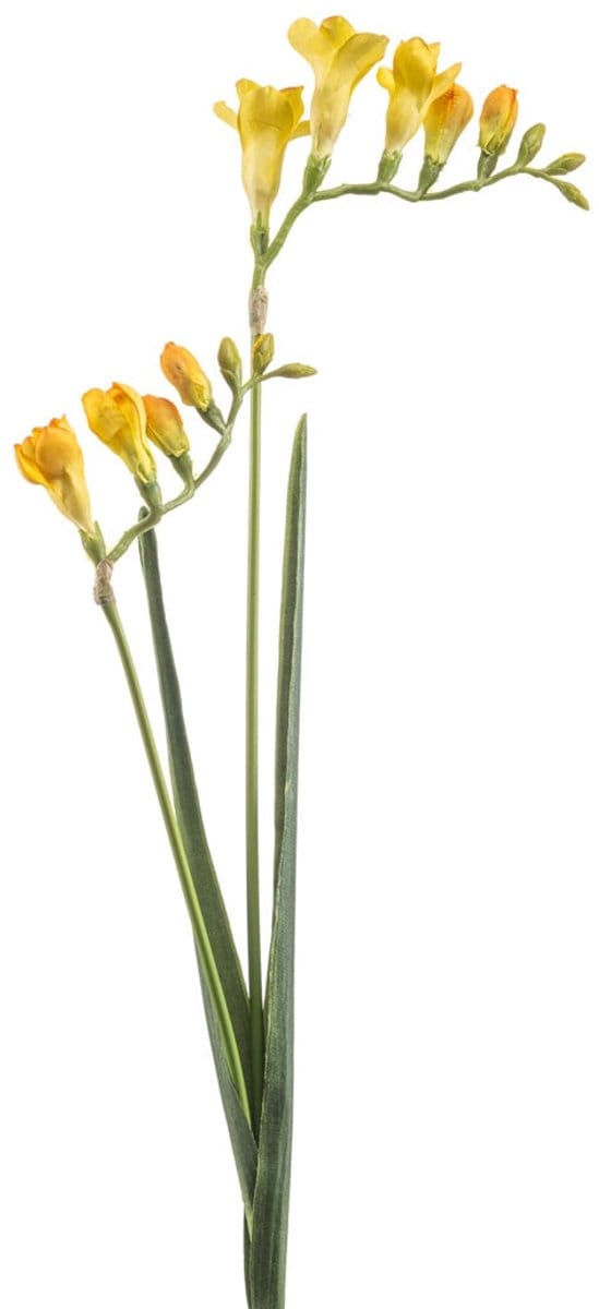Emerald - Kunstbloem Freesia 80cm geel - Kunstplant voor binnen