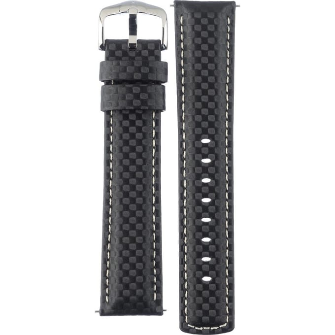 Hirsch 02592250-2-22 Carbon Horlogeband